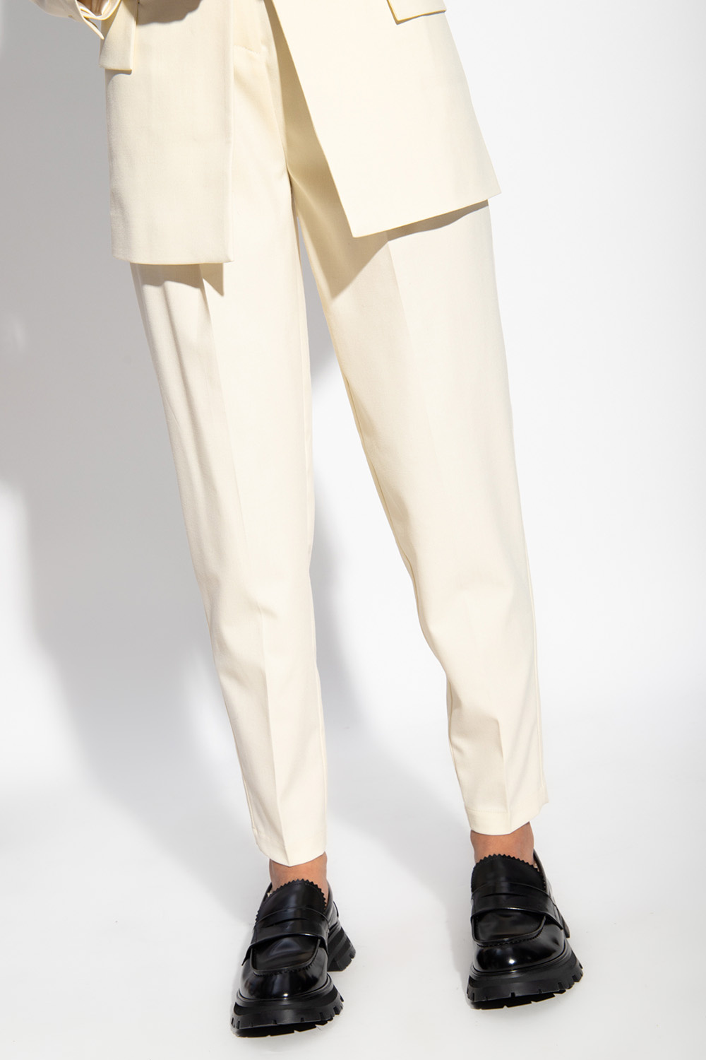 Cream 'Luz' pleat-front trousers Aeron - Vitkac HK